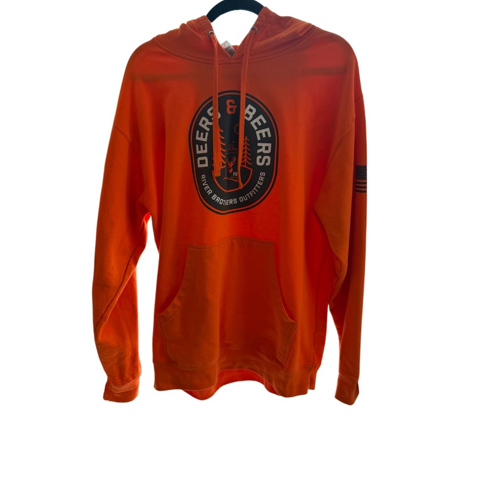 Vibrant Orange Pullover Sweatshirt with Logo